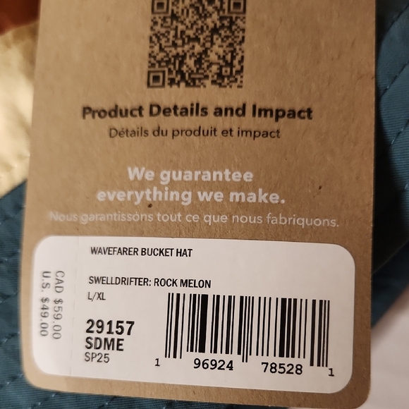 Patagonia Dark Green Waist Bag and Multicolor Bucket Hat Nwt - Picture 5 of 9